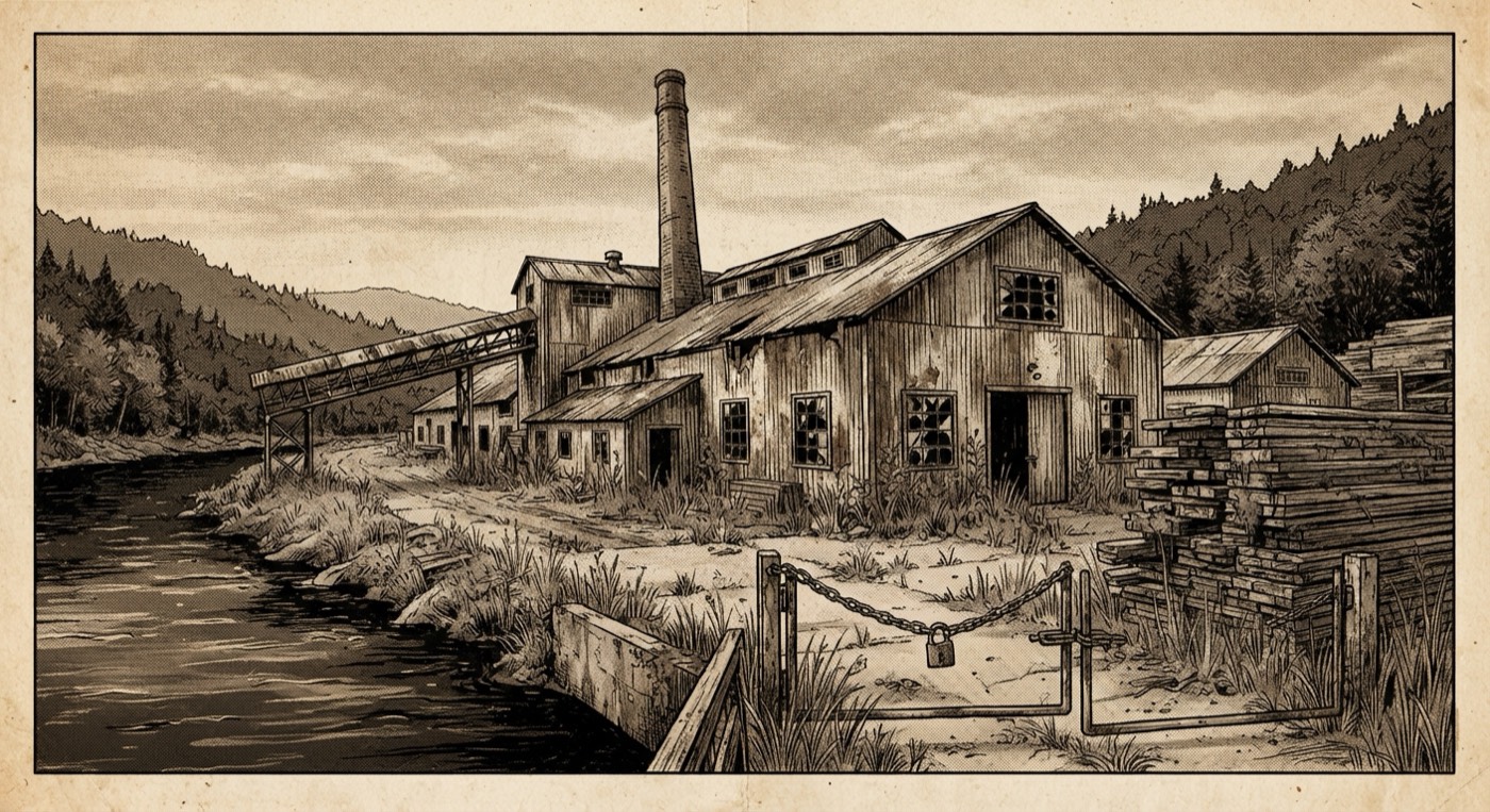 The mill, closed 1974