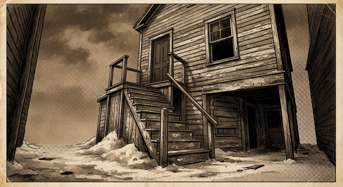 The staircase on the north side of Pruitt's